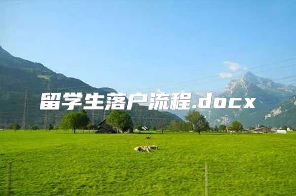 留学生落户流程.docx