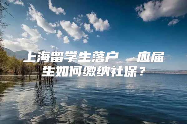 上海留学生落户  应届生如何缴纳社保？