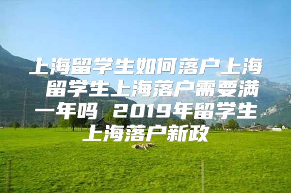 上海留学生如何落户上海 留学生上海落户需要满一年吗 2019年留学生上海落户新政