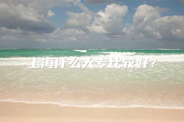 上海什么大专比较好？